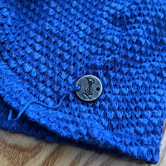Blue Rolled Sleeve Cardigan - Picture 4 of 4